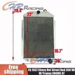 For Chevy Hot/street Rod 350 V8 W/tranny Cooler 1937 4 Row Aluminum Radiator New. Price: $265.00.