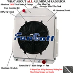 4-ROW Aluminum Radiator Shroud&fan 1942-1952 Ford F1 F2 F3 Pickups V8 Mt New. Price: $299.00.
