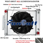 3 Rows Aluminum Radiator Shroud Fan For 1967-1969 Chevy Camaro/ Pontiac Firebird New. Price: $199.00.