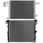 Radiator & Ac Condenser Cooling Kit For Jeep Wrangler 3.8L Manual Trans 2007-11 New. Price: $116.58.