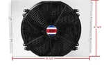 Aluminum Fan Shroud For 1955 1957 Chevy Nomad / Bel-air V8 New. Price: $95.00.