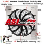 Aluminum SHROUD+16"FAN For 1947 1954 Chevy 3100/3600/3800 Truck Pickup Asi New. Price: $95.99.