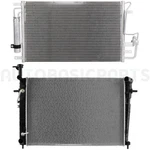 Aluminum Radiator & Ac Condenser Cooling Kit For 2005-2008 2009 Hyundai Tucson New. Price: $139.98.