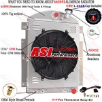 Asi Row Aluminum Radiator Shroud Fan For 37-1938 Chevrolet Truck V8 Conversion New. Price: $259.00.