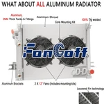 2-ROW Radiator Shroud Fan Fit Ram 2500 3500 4500 6.7L L6 Diesel Pickup 2013-18 New. Price: $269.00.