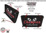 Sz Champion 3 Row Black Finish Radiator For 1961-1965 Lincoln Continental V8 Eng New. Price: $319.15.