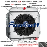 CC6062 4 Row Aluminum Radiator Shroud Fan For 1960-1962 Chevy C10 C20 C30 Pickup New. Price: $309.00.
