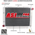Asi Row Aluminum Radiator 1960-1963 Ford Galaxie V8 CU6063 New. Price: $159.00.