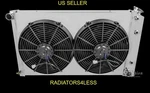 Champion 3 Row Aluminum Radiator Shroud & 12" Fans 1970-81 Chevy Camaro 26" Core New. Price: $549.00.