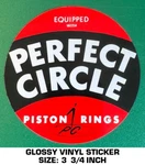 Perfect Circle Piston Rings Vintage 90'S Vinyl Decal Sticker-drag Racing-nhra Used. Price: $9.40.
