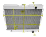 Champion Row Radiator Power Steering Notched - 1959 1963 Chevrolet Impala New. Price: $331.00.