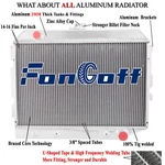 Aluminum Row Radiator Fit Dodge Mopar Charger Small Block 1968-1974 1970 CC374 New. Price: $199.00.