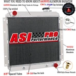 Asi 3 Row Aluminum Radiator For Toyota Land Cruiser FJ40 FJ45 Petrol 1958-1984 New. Price: $159.00.