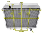 70 71 72 73 Challenger 26" Small Block Champion Row Aluminum Radiator EC374 New. Price: $261.20.