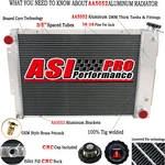 Asi 3 Row Aluminum Radiator For 1967-69 Chevy Camaro/pontiac Firebird Big Block New. Price: $159.00.