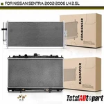 Radiator & Ac Condenser Cooling Kit For Nissan Sentra 2002-2006 2.5L Auto Trans. New. Price: $172.97.