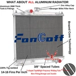 Fongoff Row Aluminum Radiator Fits 1987-1999 Dodge Dakota 2.2L 2.5L 3.9L CU981 New. Price: $119.00.