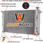 Aluminum Row Radiator For 1994-2002 Dodge Ram 2500 3500 8.0L V10 New. Price: $259.00.
