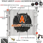 Row Aluminum Radiator Shroud Fan For Dodge Durango 1997-1999 Dakota AT.98-2000 New. Price: $229.00.
