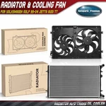 Radiator & Cooling Fan Assembly Kit For Volkswagen Golf 99-04 Jetta Audi New. Price: $176.99.