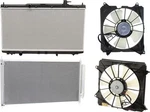 Accord 13-17 Radiator 4-PC Kit Cyl With A/c Condenser And Cooling Fan Assembly New. Price: $300.95.