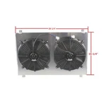 Aluminum Shroud &fan For 1982-1992 Camaro Firebird Trans 3ROW New. Price: $109.00.