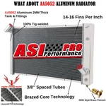 Asi Row Aluminum Radiator For 1969 1970 1971 1972 Chevy Corvette C3 7.0 7.4 V8 New. Price: $259.00.