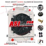 1928 1929 Ford Model Flathead 3.3L 4 Row Aluminum Radiator Shroud Fan Kit New. Price: $359.00.