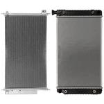 Front Radiator & A/c Condenser For 1996-1997 Gmc P3500 Aluminum New. Price: $138.96.