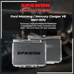 Spawon Direct Fit Aluminum Radiator Ford Mustang/mercury Cougar V8 1967-1970 New. Price: $212.00.