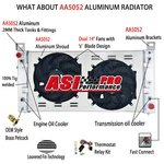 3 Row Radiator Shroud Fan Fit 1999-2014 Chevy Silverado 1500 2500 Gmc Yukon Asi New. Price: $299.00.