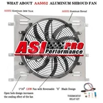 Aluminum Radiator SHROUD+16''FAN For 47 48 1949 Plymouth Chrysler P15 Deluxe V8 New. Price: $99.00.