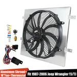 Aluminum Shroud Fan+thermostat Relay Fit Radiator 1987-2006 Jeep Wrangler Yj Tj New. Price: $82.99.