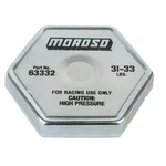 Moroso Radiator Cap 63332; Race Series Hexagon 31-33 Psi Natural Steel New. Price: $24.61.