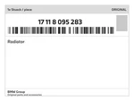 Genuine Bmw Radiator 17-11-8-095-283 New. Price: $463.79.