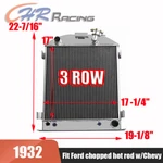 Row Fit 1932 Ford Chopped Chevy Engine Aluminum Radiator New. Price: $145.00.