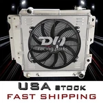 4 Row All-aluminum RADIATOR+SHROUD+16"FAN For Jeep 87-06 Wrangler Yj Tj Chevy V8 New. Price: $999.00.