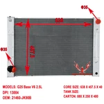 For 2009-2013 Infiniti G35 G37 SEDAN;2013-2017 Nissan 370Z Aluminum Radiator Asi New. Price: $199.00.