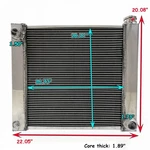 22"X19" Universal All Aluminum Race Cooling Radiator For Chevy Gm Sbc Bbc 2-ROWS New. Price: $115.00.