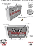 Champion Row Dual Pass RADIATOR,1.5,1.5 1979-1993 Ford Mustang Ls Swap New. Price: $458.42.