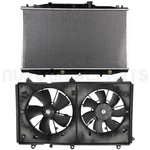 For 2003-2007 Honda Accord 2.4L Front Side Radiator & Cooling Fan Kit New. Price: $131.98.
