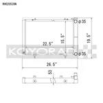 Koyo RH020539N Series 53MM Radiator; For 1989-1998 Nissan 240SX V8 Turbo (mt) New. Price: $434.63.