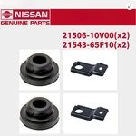 Nissan Genuine Radiator Brackets Rubber Bushings 21543-65F10 X2 / 21506-10V00 New. Price: $78.99.