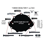 Ford Mustang Cougar Water Pump Bolt Kit 302 1969 W/ A/c Air Con Windsor Brand. Price: $80.31.