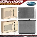 Radiator & Ac Condenser Cooling Kit For Toyota Highlander 2017-2019 V6 3.5L Gas New. Price: $234.99.