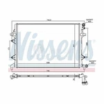 Nissens Radiator Front 65017 1K0121251EB For Volkswagen Vw New. Price: $185.60.