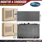 Radiator & Ac Condenser Cooling Kit For Nissan Sentra 02-06 L4 2.5L Auto Trans. New. Price: $162.98.