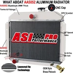 Asi 4 Row Aluminum Radiator For 1951-53 Willys Station Wagon Aero Comet Ace Lark New. Price: $209.00.
