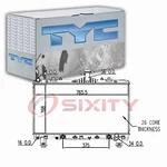 Tyc Radiator For 2012-2013 Chevrolet Camaro 6.2L V8 Cooler Cooling Yw New. Price: $245.92.