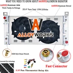 3 Row Radiator Shroud Fan Kit For 1999-14 Chevy Silverado Gmc Yukon XL1500 Tahoe New. Price: $299.00.
